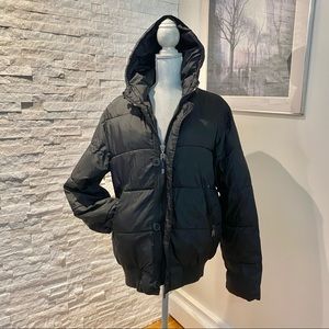 Angel Devil Wings Embroidered Puffer Jacket